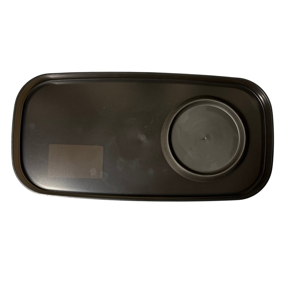 Madesmart Dipware Appetizer Tray Smoke Black BPA-Free Plastic 14x7in